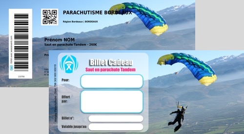 Offrez un saut en parachute